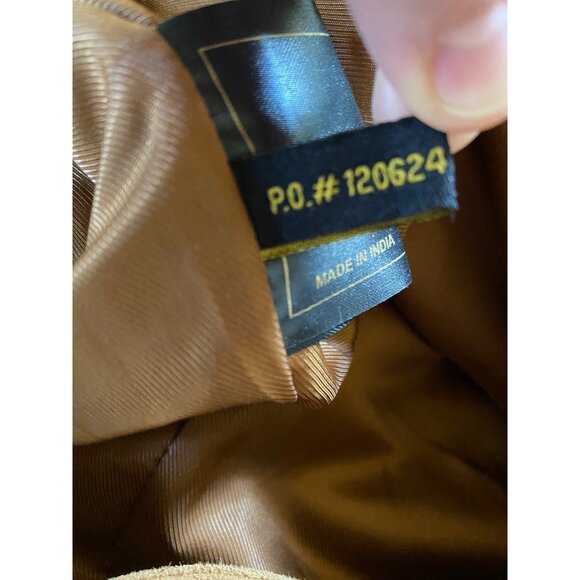 Lucchese Annabelle Lamb Leather Fringe Skirt Cinnamon Tan Suede Size M NWT - Picture 15 of 15